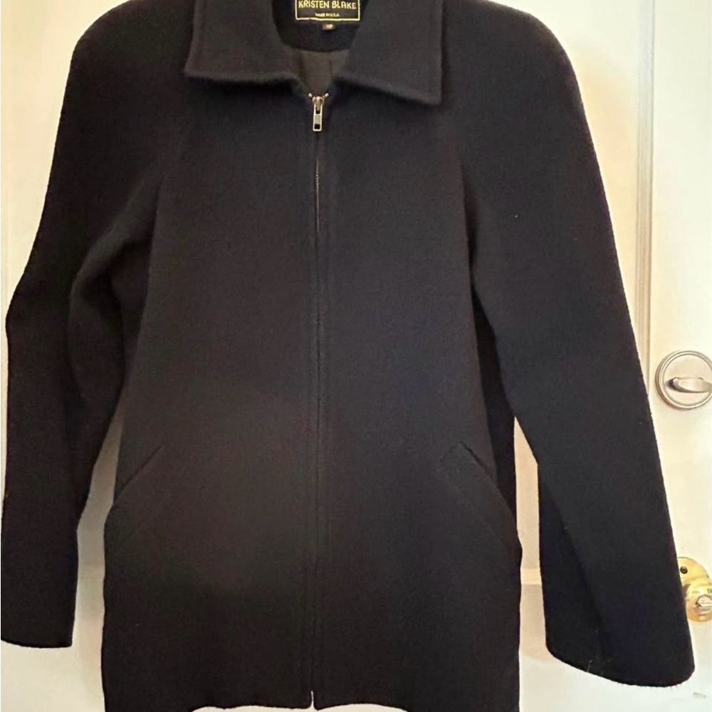 Kristen Blake Women's Black Pea Coat